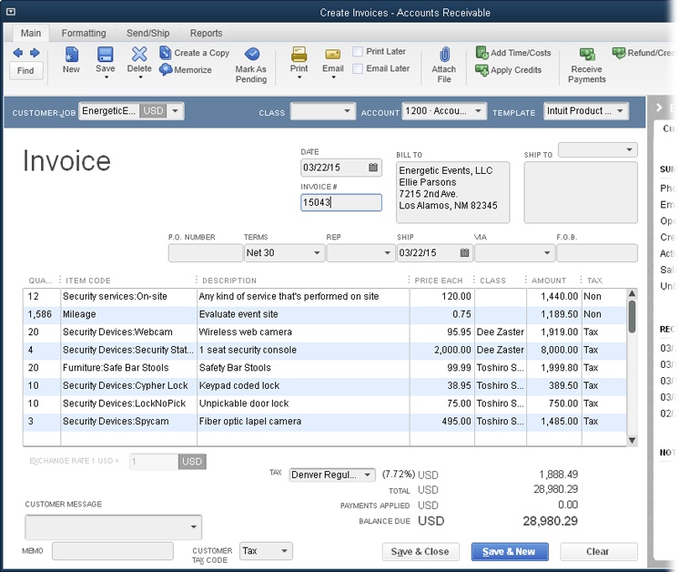 You can edit the item descriptions in the Create Invoices window. If you didn’t type memos in the original expense transactions, you have to type the descriptions for billable expenses directly into the Description fields here.Because the invoice is open in the Create Invoices window, you can also add additional line items to it before you save it.