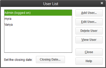 The text “(logged on)” after a user name indicates who you’re logged in as.If the administrator’s user name is something other than Admin, the User List displays “(Admin)” after the name of the user who has administrator privileges.