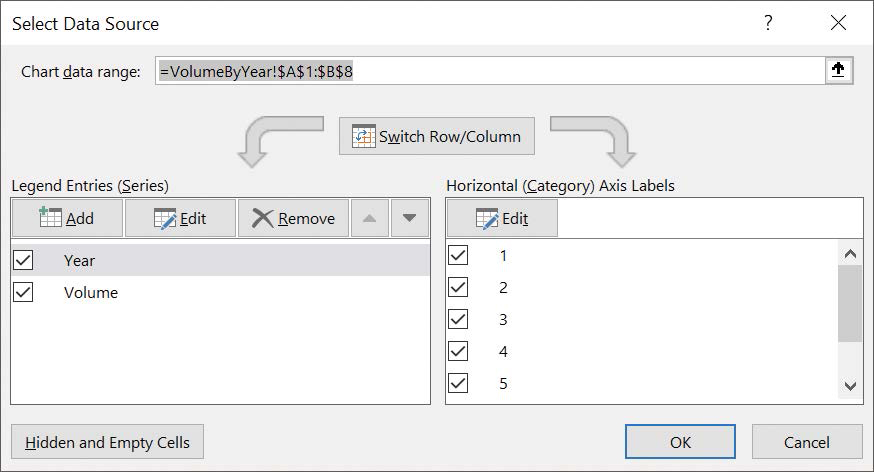 Screenshot of the Select Data Source dialog box.