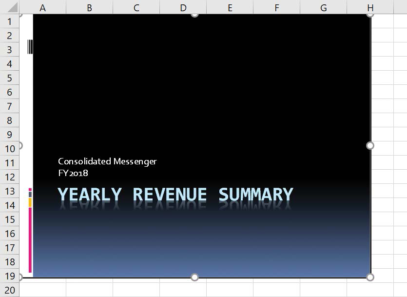 Screenshot of a PowerPoint presentation to which a user has linked from within an Excel workbook.