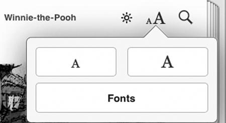 The Fonts menu