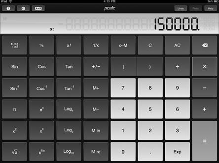 PCalc Lite gives your iPad a calculator app.