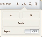 The Fonts menu