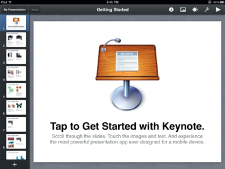 Keynote is just one app that’s part of the iWork office suite.