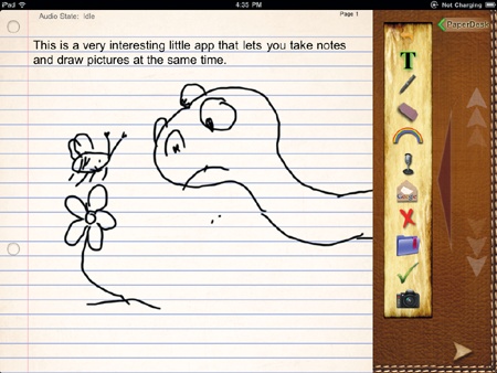 PaperDesk lets you sketch and type notes.