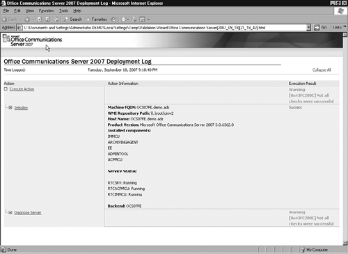 Sample Validation Information