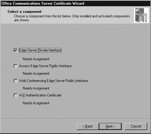 Configuring the Certificate for the Internal Interface