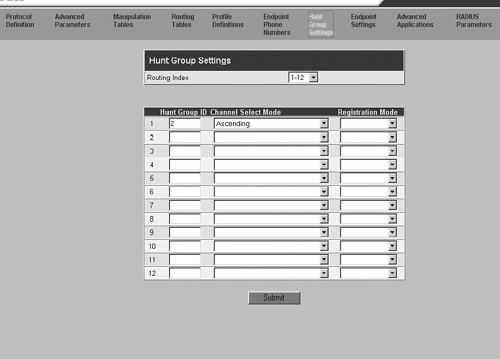 The Hunt Group Settings