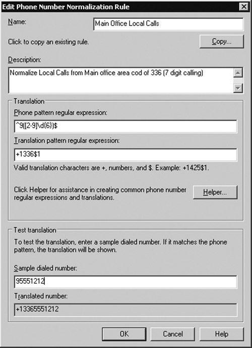 Adding a Normalization Rule for Local Calling