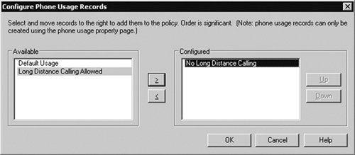 Configuring Phone Usage Records