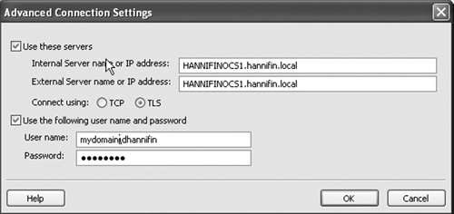 Configuring Live Meeting Advanced Connection Settings