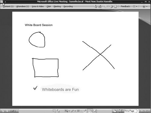 A Live Meeting Whiteboard Session
