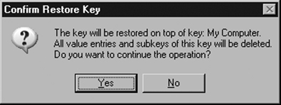 Importing the Registry Key