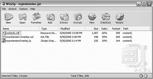 The JAR file contains the actual extension’s working code.
