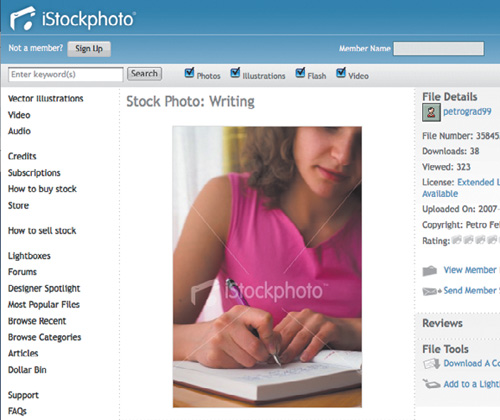 iStockphoto search.