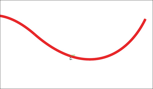 The Pen tool can add an anchor point to an existing curve.