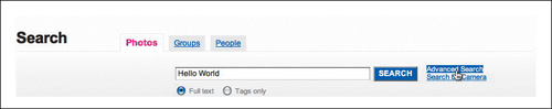 flickr.com search for Hello World.