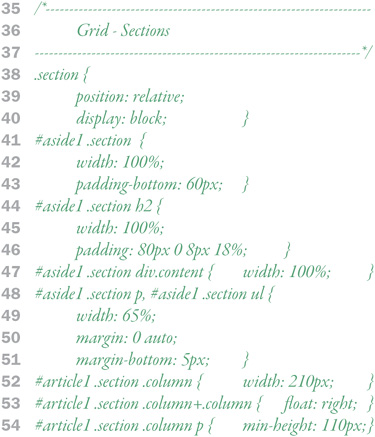 Grid: Sections