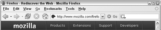 The Mozilla Firefox web browser comes with a search box built in to the right of the Go button.