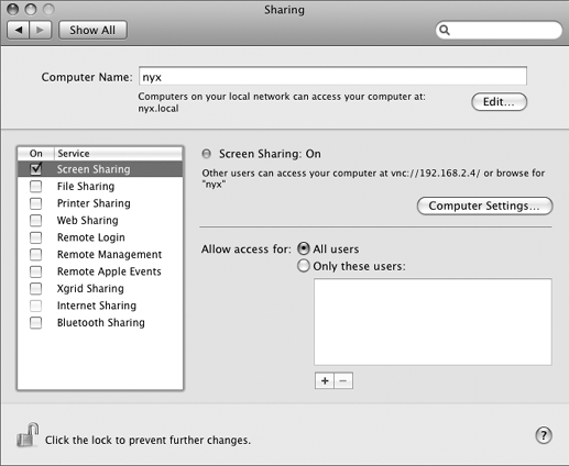 Turn on Leopard's built-in VNC server in System Preferences' Sharing pane.