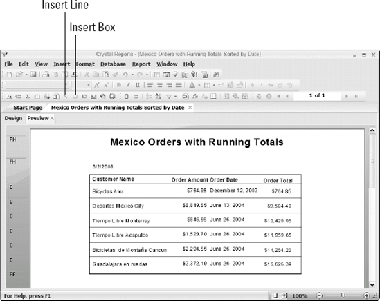 An enhanced version of the Mexico Orders, with Running Totals report.