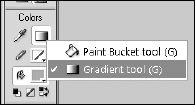 Select the Gradient tool.