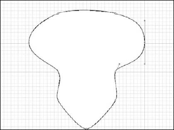 The Pen tool also is used to create curves.