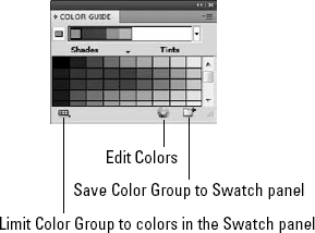 The Color Guide palette suggests harmonious colors that match the current document colors.
