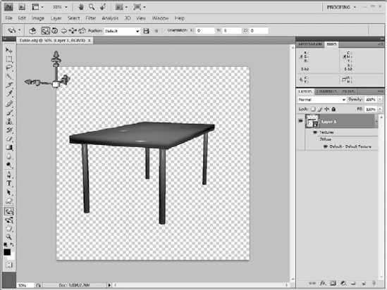 3D models are added to a 3D layer in Photoshop.