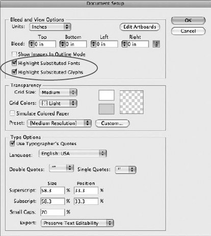 Illustrator's Document Setup dialog box
