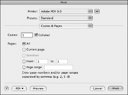 In Microsoft Word for Macintosh, choose FilePrint and print the document to the Adobe PDF Printer.