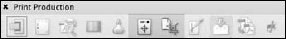 Open the Print Production toolbar from a context menu on the Toolbar Well or select ViewToolbarsPrint Production.