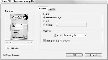You import Illustrator's AI and PDF files into InDesign with the Place PDF dialog box options.