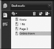 Bookmarks are listed in the order they were created in the Bookmarks pane.