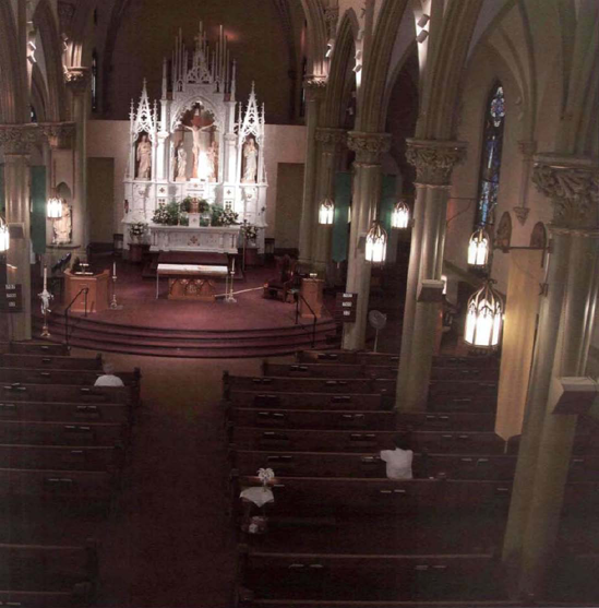 Light streaming through windows let me use a 1/4-second shutter speed to capture the interior of this church high on Mt. Washington overlooking the Pittsburgh skyline. Yes, I used a tripod. Exposure at 1/4 second, f/5.6.