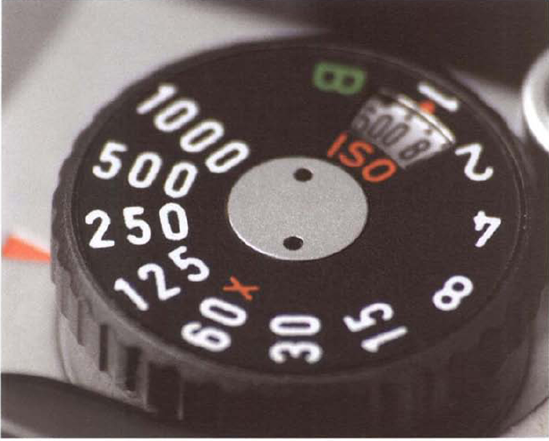 The old-fashioned shutter speed dial functioned as both a ready reminder of your many shutter speed options and as a one-step dial to setting the shutter speed.