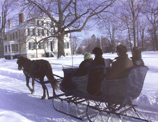 When the action picks up, so should the shutter speed. A shutter speed of If500 second was fast enough to stop this slow-moving sleigh. Exposure at 1/500 second, f/8.