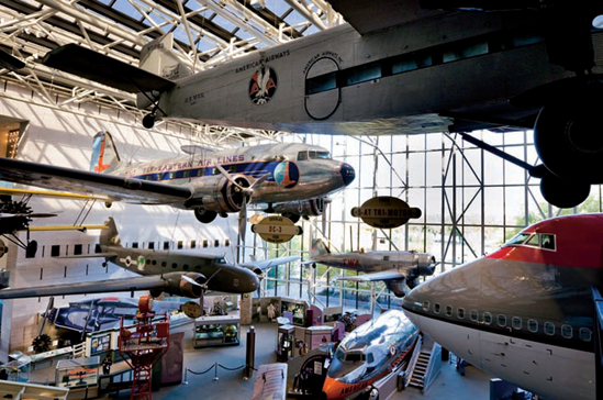 The America by Air exhibit at the Air and Space Museum. Taken at ISO 2000, f/6.3, 1/40 second with a 20mm lens.