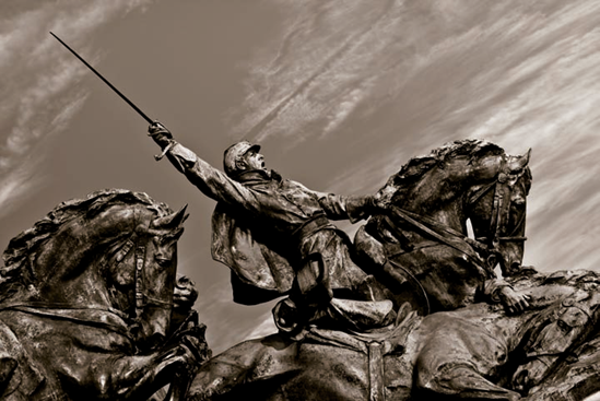 The Cavalry Group, viewed with the setting sun (see B on the map). Taken at ISO 800, f/8, 1/320 with a 90mm lens.