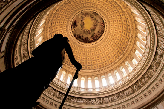 The Capitol Rotunda taken with the statue of George Washington in the foreground (see A on the map). Taken at ISO 400, f/5.6, 1/80 second with a 22mm lens.