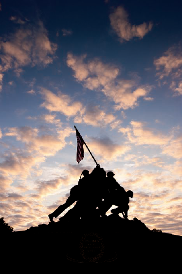 Another angle of the U.S. Marine Corps War Memorial at sunrise, this time from closer to the memorial and with a wider lens (see A on the map). Taken at ISO 200, f/5.6, 1/500 second with a 25mm lens.