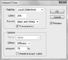 Index color uses a limited number of colors to create an image.