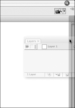 The highlighted tab indicates that you’re about to create a panel dock.