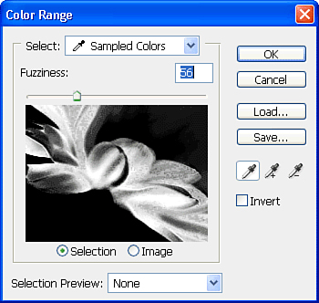 Use the Color Range feature to fine-tune selections of colors.