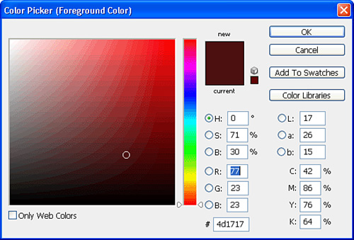 The Color Picker enables you to find and choose colors easily.