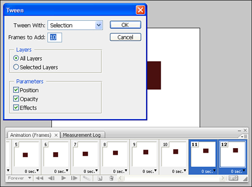 Use tweening to create animations without drawing all the frames manually.