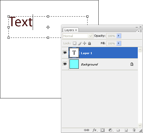 A type layer is added when you add type to a document.