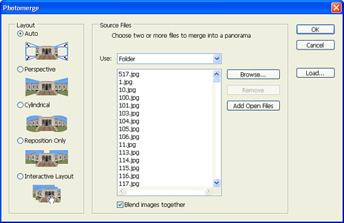 Use Photomerge to automatically stitch your images together.