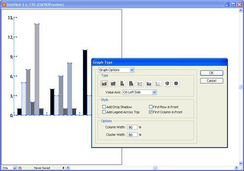 The Graph Type dialog box.