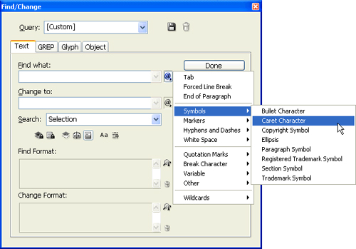 Find and change words, characters, and patterns in your document.